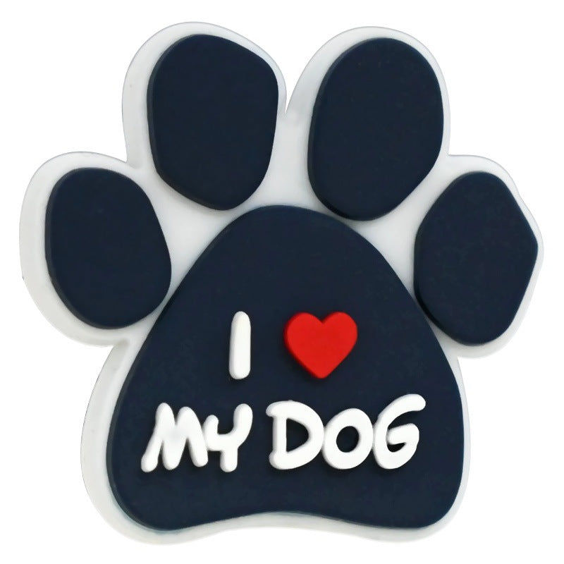 Wholesale  Random 100pcs/pack  Cute dog paw print PVC soft rubber ballpoint pen handmade beading